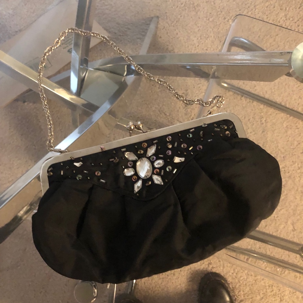 Black Evening Bag W Chain